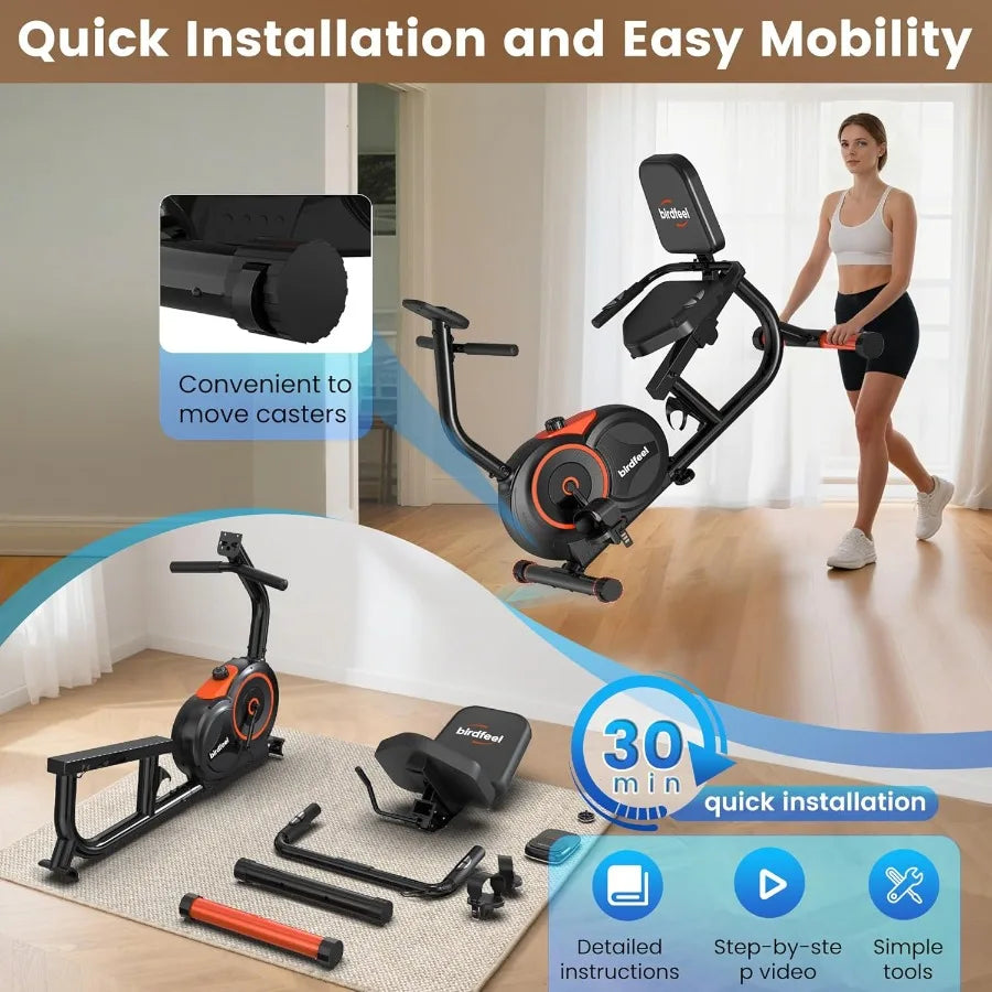 16-Gear Recumbent Exercise Bike