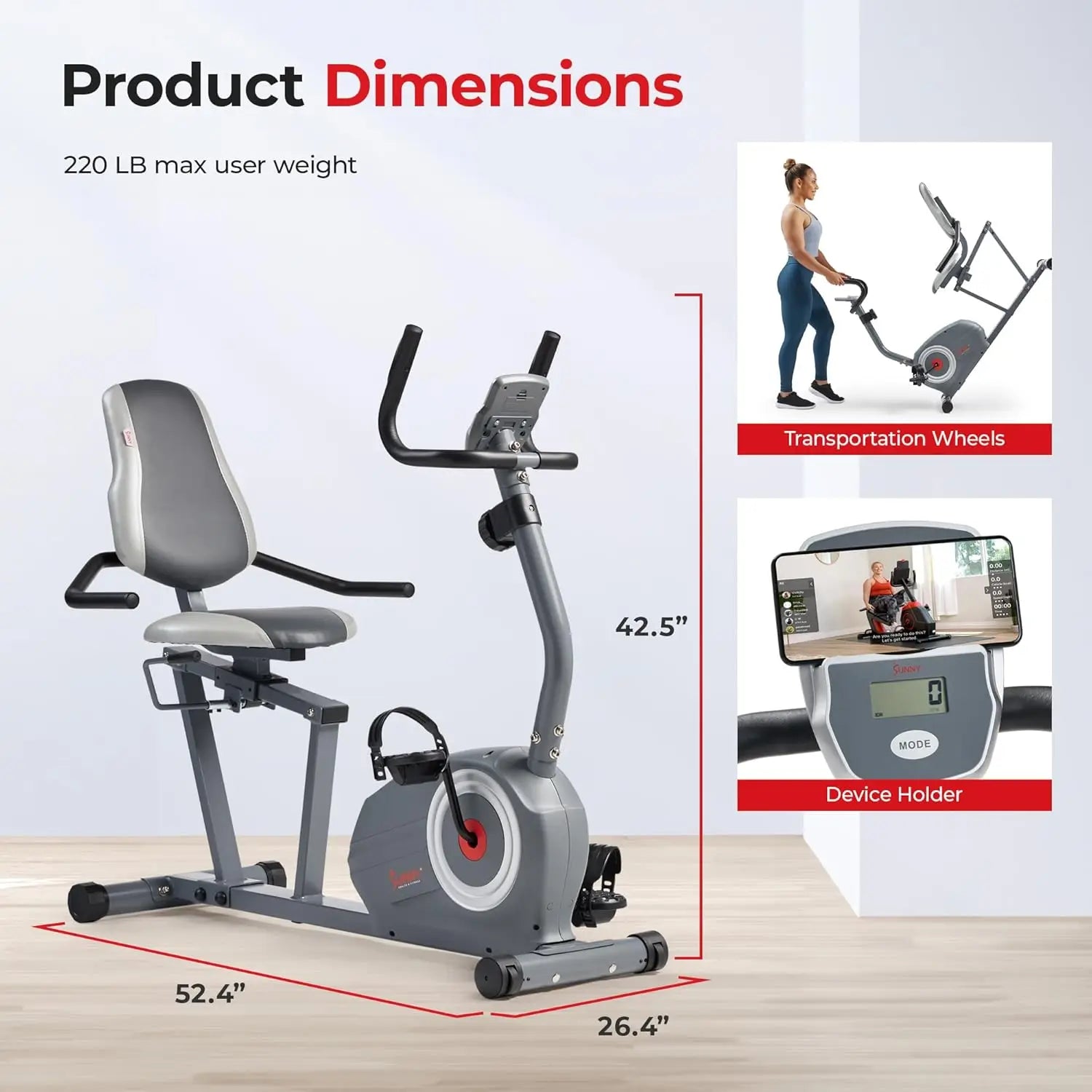 Smart Magnetic Recumbent Bike