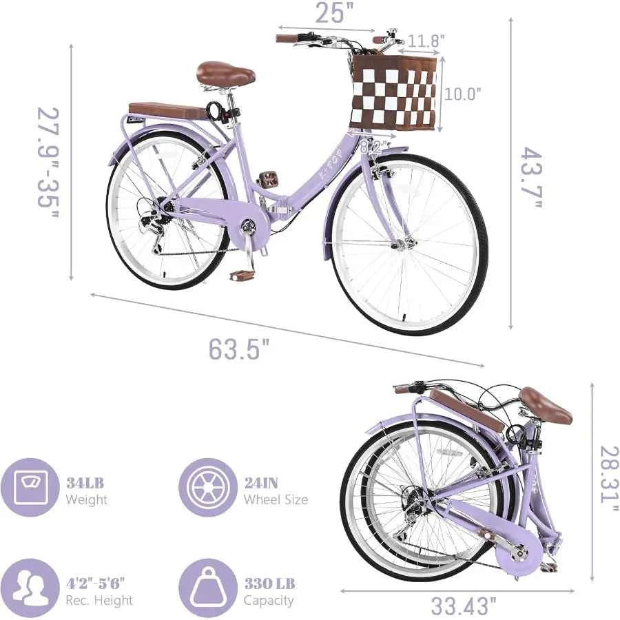Foldable Women’s Cruiser Bike