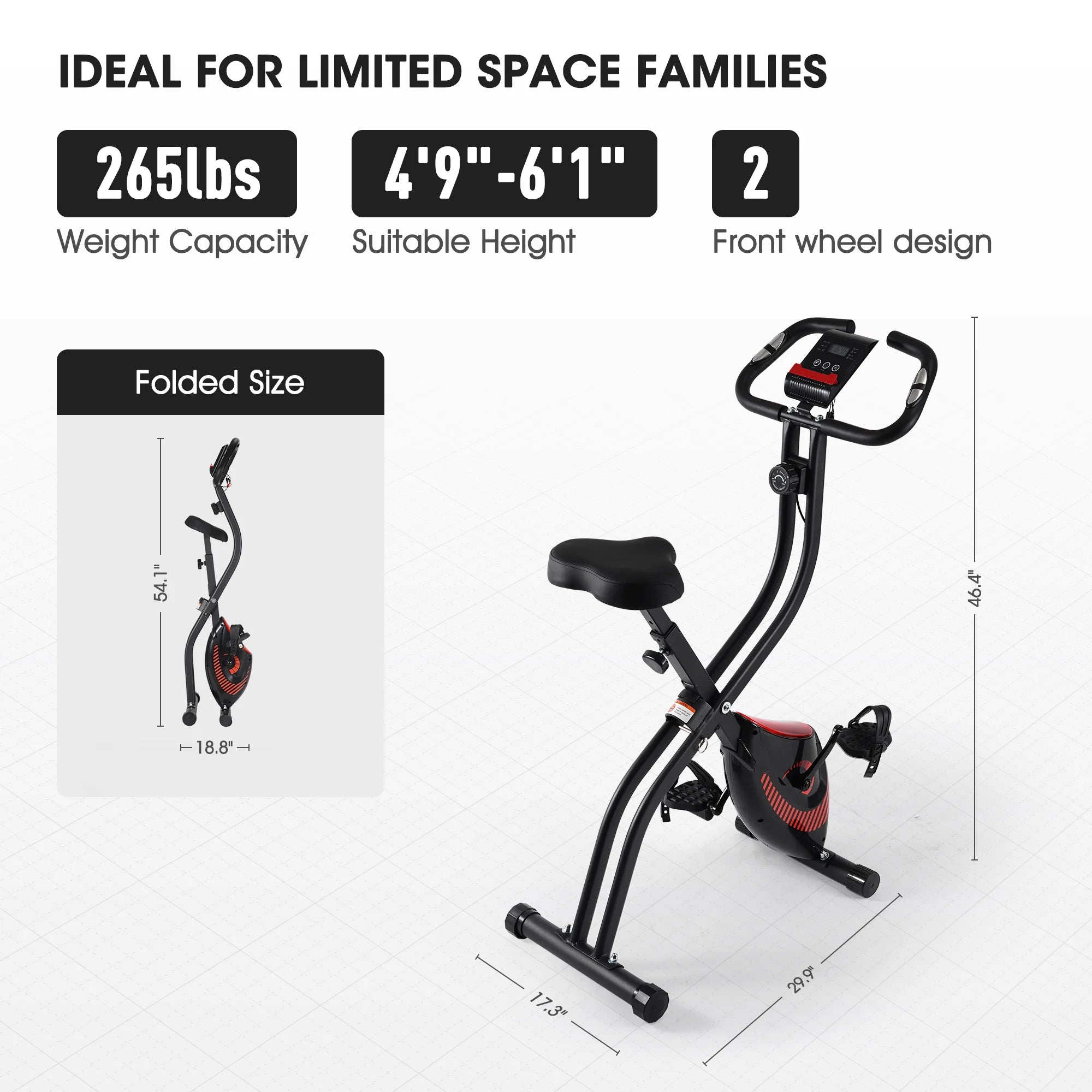 Folding Recumbent Exercise Bike