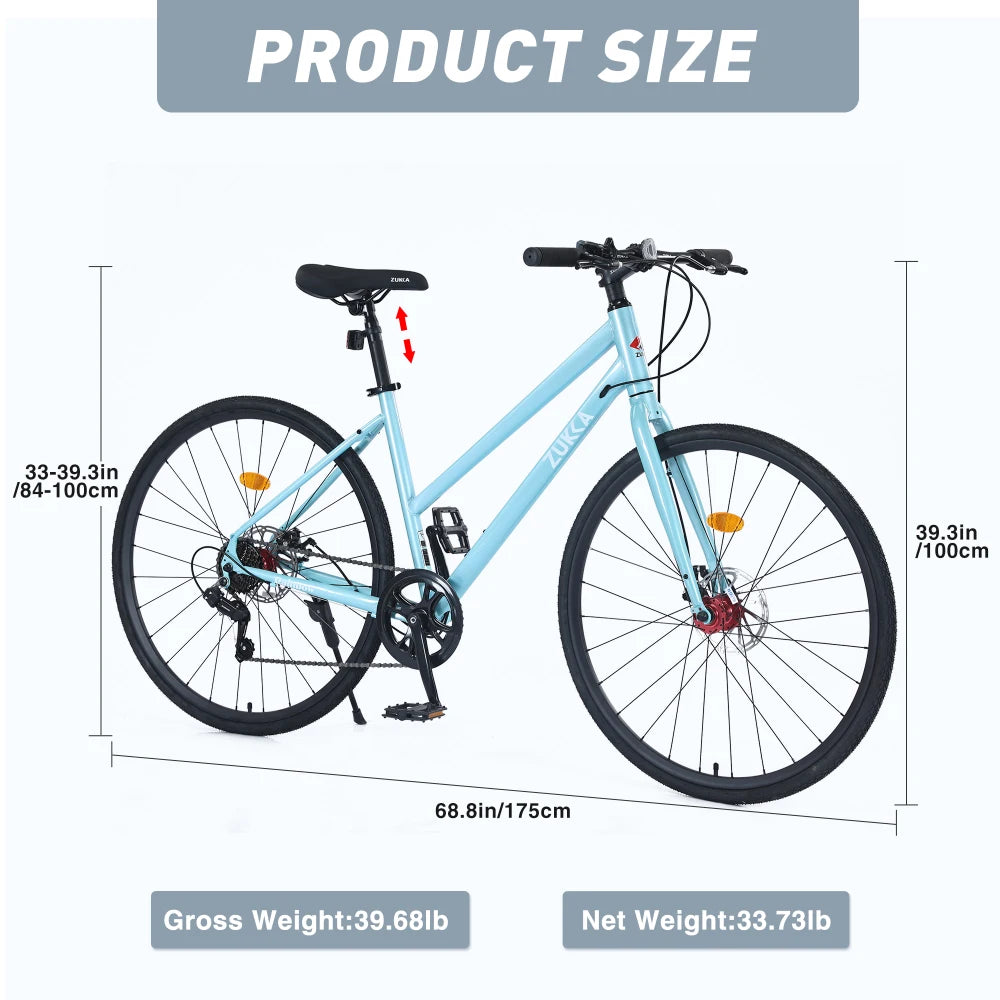 700C Steel Hybrid Bike