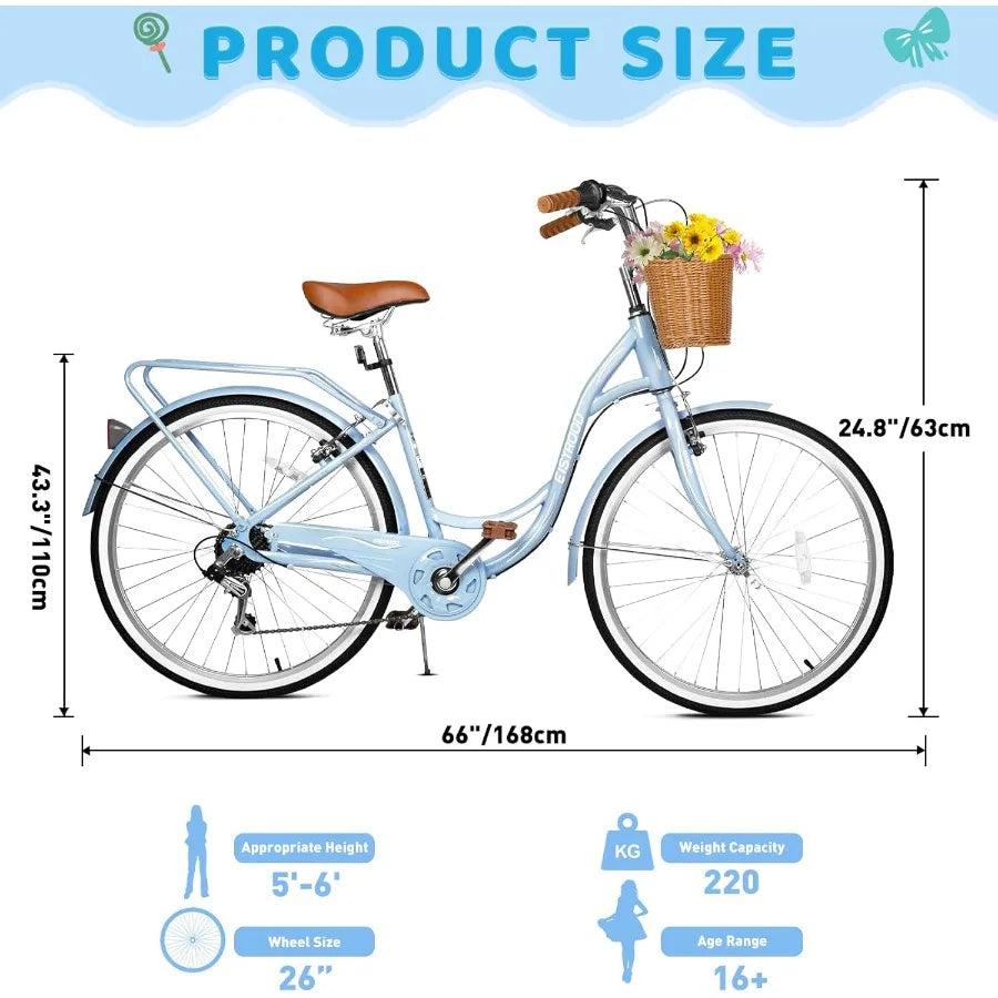 26” Women’s Beach Cruiser Bike