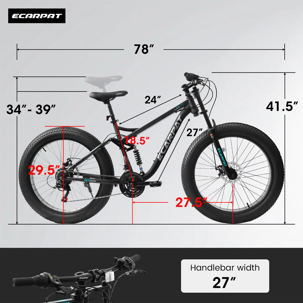 26” Full Suspension MTB Bike