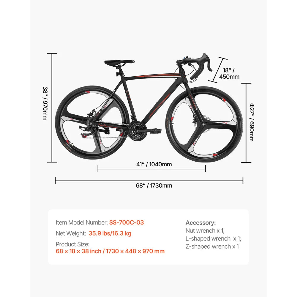 700C 21-Speed Road Bike