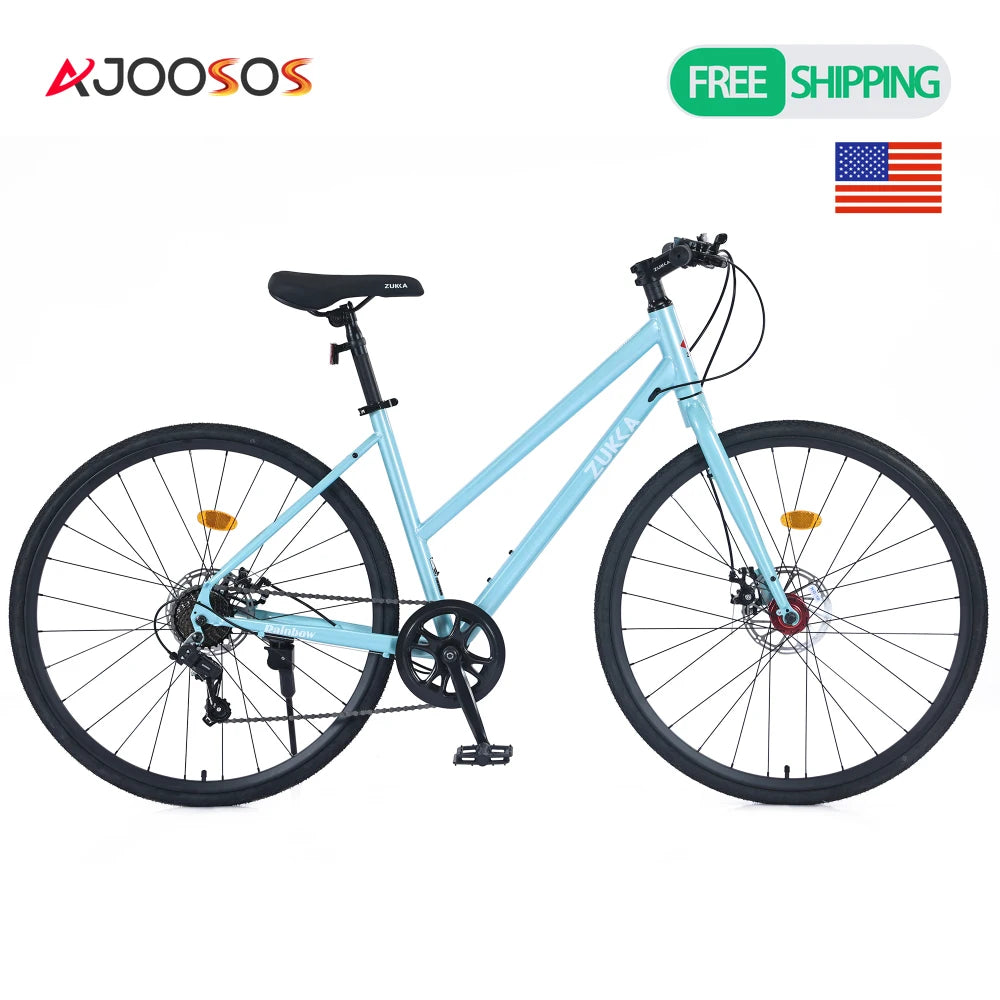 700C Steel Hybrid Bike